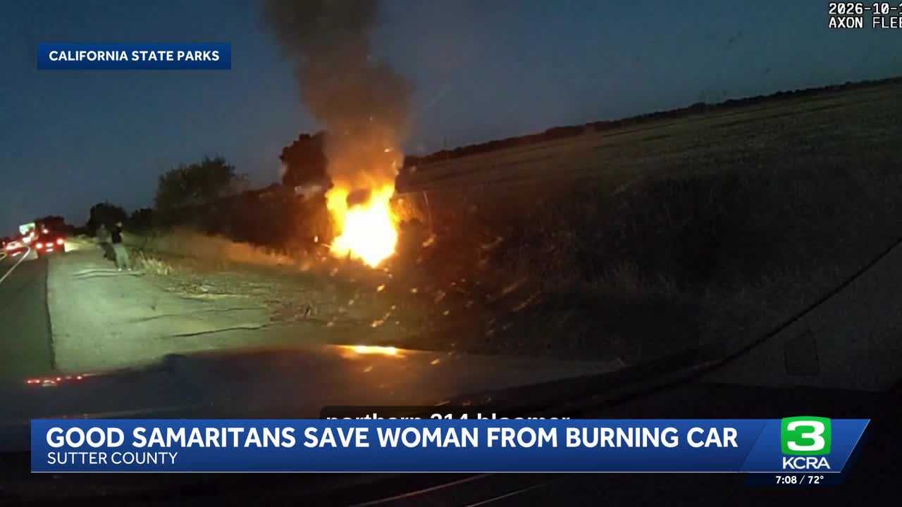 Officers rescue woman from burning car — WISN 12 Milwaukee, Maple Grove Community news