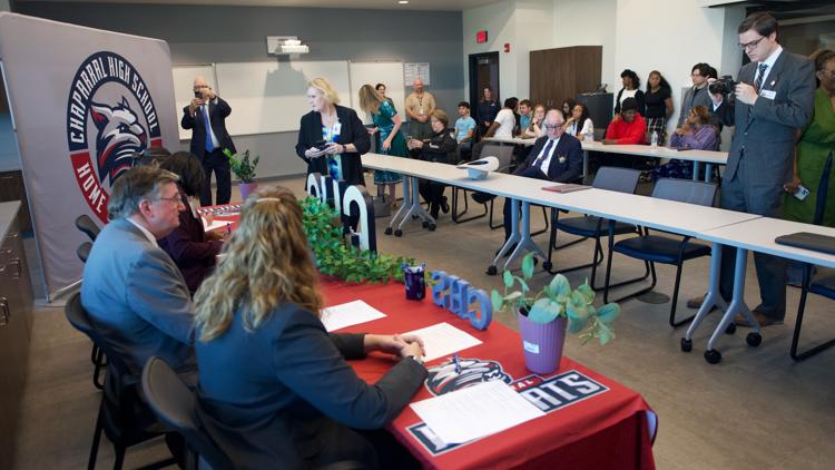 Killeen high school hosts signing ceremony for jailer program students — KCEN (Central Texas), Maple Grove Schools news