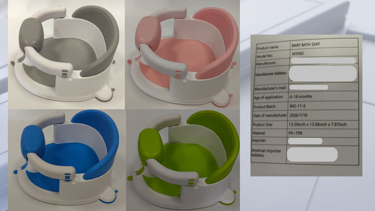 Baby bath seats sold on Amazon under recall for risk of serious injury, drowning — FOX 9
